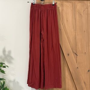 Elizabeth Suzann Florence Pant in Silk Crepe - Rust /S/ Regular